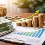 novac, kalkulator i rast grafikona koji simbolizuju investiranje i finansijski rast u Srbiji